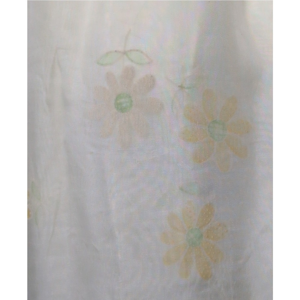 Vintage 70s Yellow Daisy Print Maxi Dress XS Bell Sleeve Boho Cottagecore Union - Picture 6 of 8